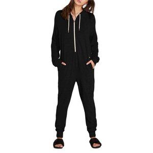 Volcom Lived in Lounge Women's Lil Onesie Navy Hooded Jumpsuit Onesie